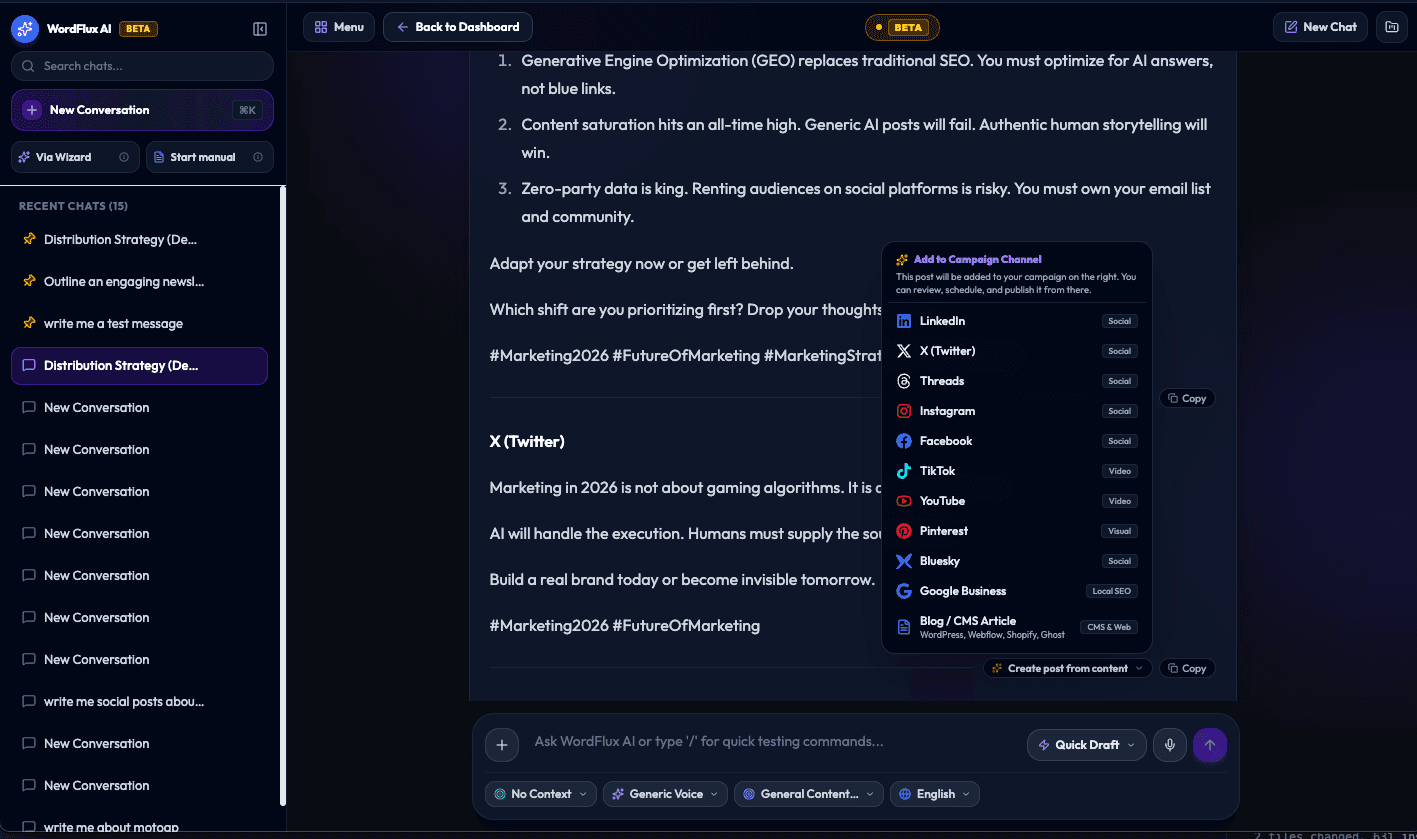 WordFlux Chat AI (Coming Soon)