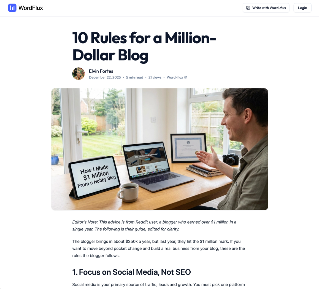 Public Page Showcase